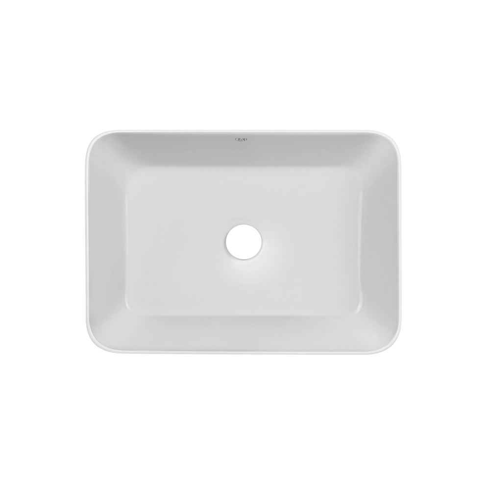 Раковина накладна Qtap Virgo N прямокутна без донного клапана 550x380x125 мм White (52613)