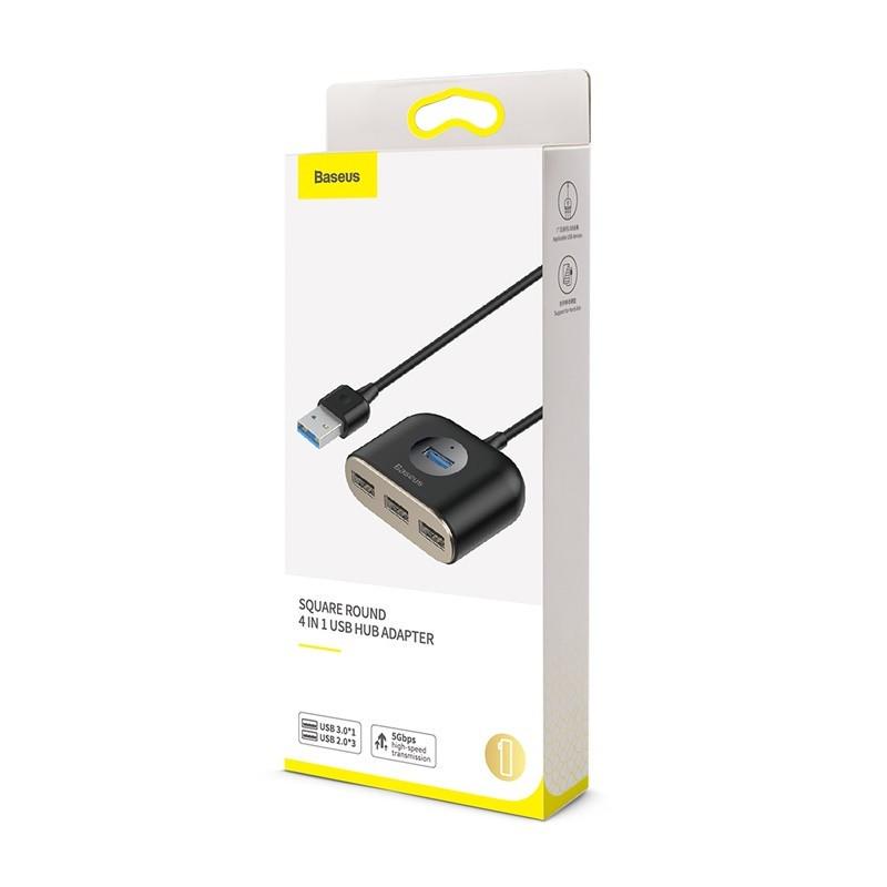 Хаб USB Baseus Square Round 1хUSB 3.0/3хUSB 2.0 1 м - фото 7