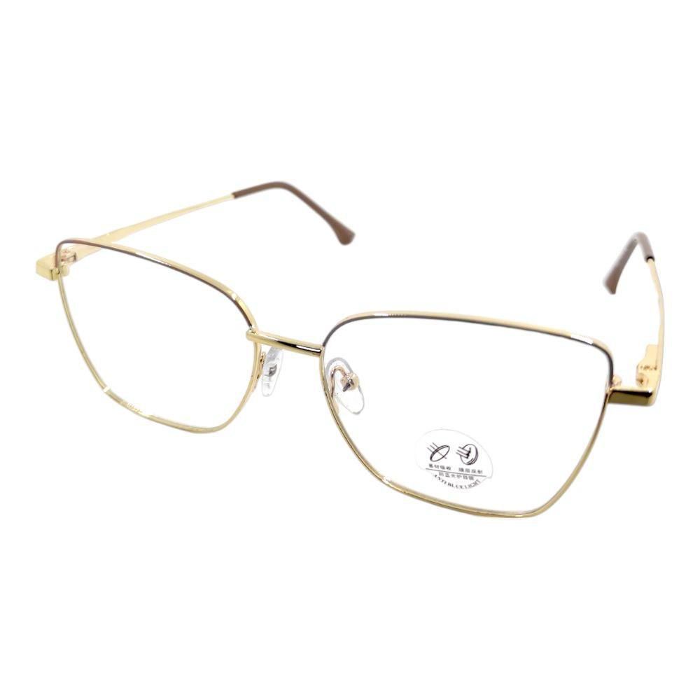 Комп'ютерні окуляри Blue Blocker оправа 80007 NN Золотий/Бежевий - фото 1 Комп'ютерні окуляри Blue Blocker оправа 80007 NN Золотий/Бежевий - фото 1