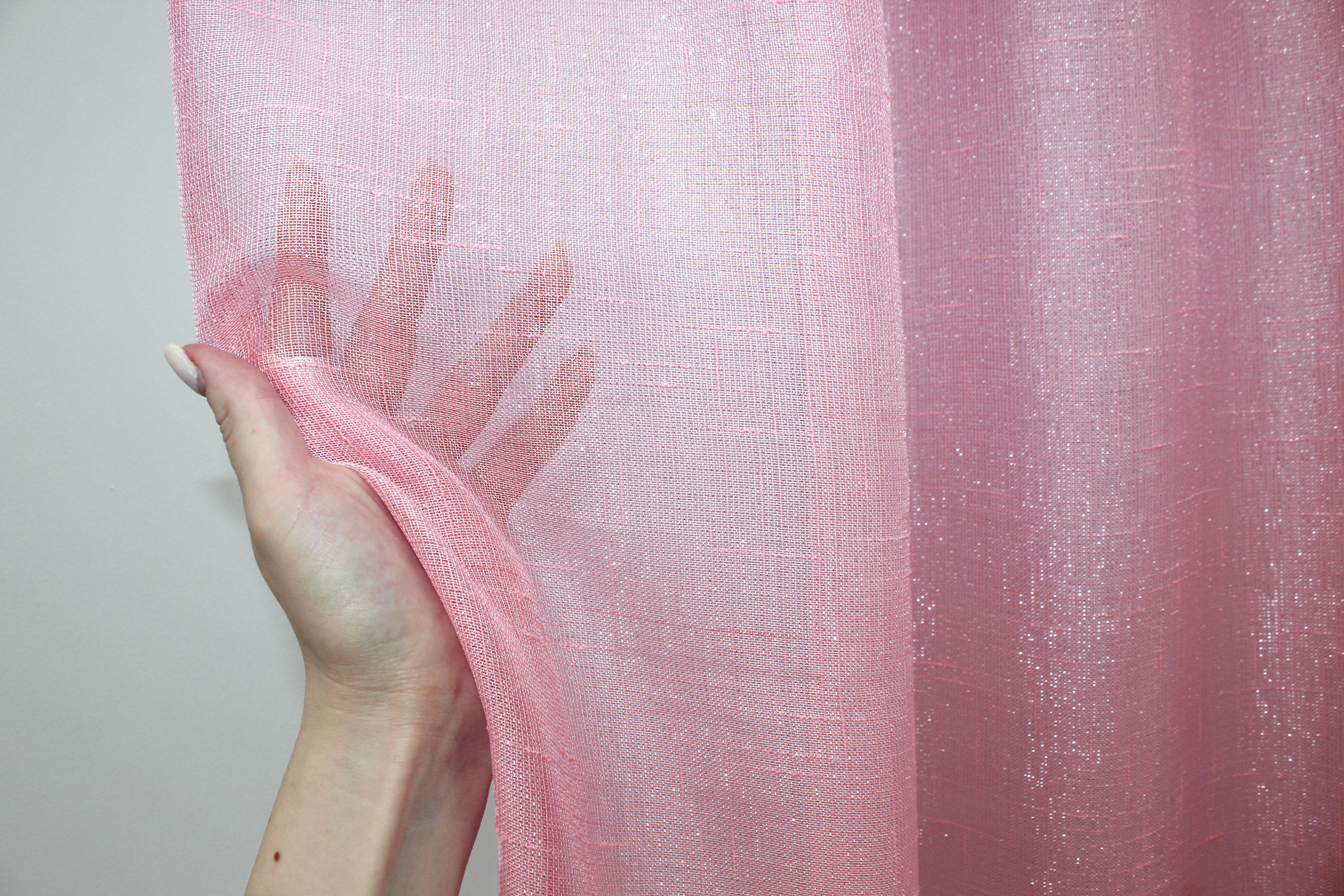 Тюль VR-Textil 1302т Батист с люрексовой нитью 400х270 см Розовый (42-0165) - фото 5