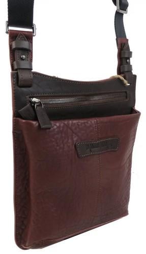 Сумка кожаная мужская Mykhail Ikhtyar Бордовый (super589_45041 bordo Brown)