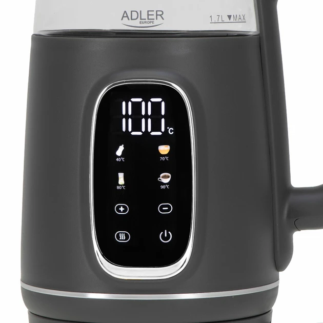 Електрочайник Adler AD 1305 LED 40-100 °C 1,7 л Grey (5905575907868) - фото 3 Електрочайник Adler AD 1305 LED 40-100 °C 1,7 л Grey (5905575907868) - фото 3
