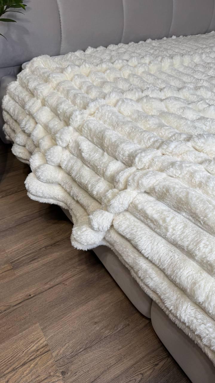 Плед плюшевий 200x230 см Білий (П4К-Am-sharp-003) - фото 8