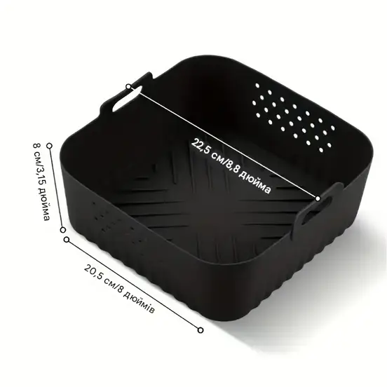 Форма силіконова для аерогрилю та мультипечі ребриста 20,5 см Чорний (REN-22BL) - фото 3 Форма силіконова для аерогрилю та мультипечі ребриста 20,5 см Чорний (REN-22BL) - фото 3