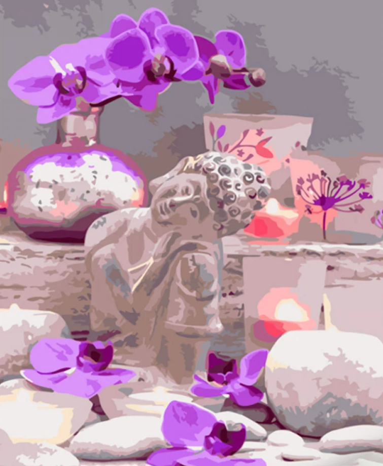 Картина по номерам Strateg Расслабление с орхидеями 40x50 см (GS929) Картина по номерам Strateg Расслабление с орхидеями 40x50 см (GS929)