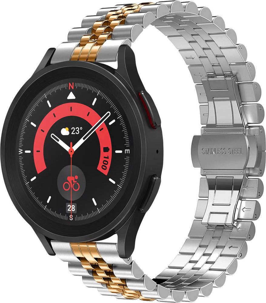 Браслет металлический Stech Line для Galaxy Watch 5 Pro Silver Rose (29647-68)