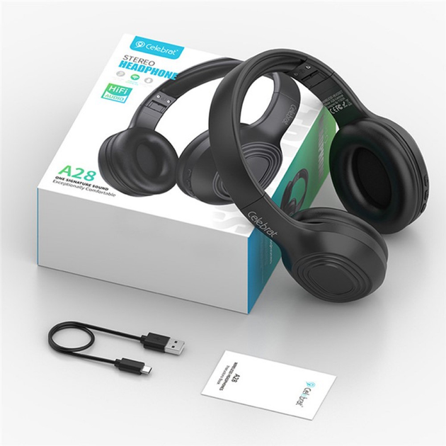 Наушники Celebrat A28 Bluetooth 5.0 (38396-01_488) - фото 4 Наушники Celebrat A28 Bluetooth 5.0 (38396-01_488) - фото 4