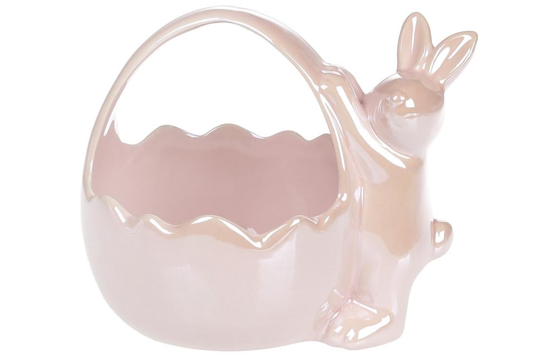 Пасхальная декоративная корзинка Деко 14 см Розовый (6535)