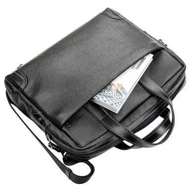 Сумка для ноутбука SHVIGEL 11110 кожаная Черный - фото 4 Сумка для ноутбука SHVIGEL 11110 кожаная Черный - фото 4