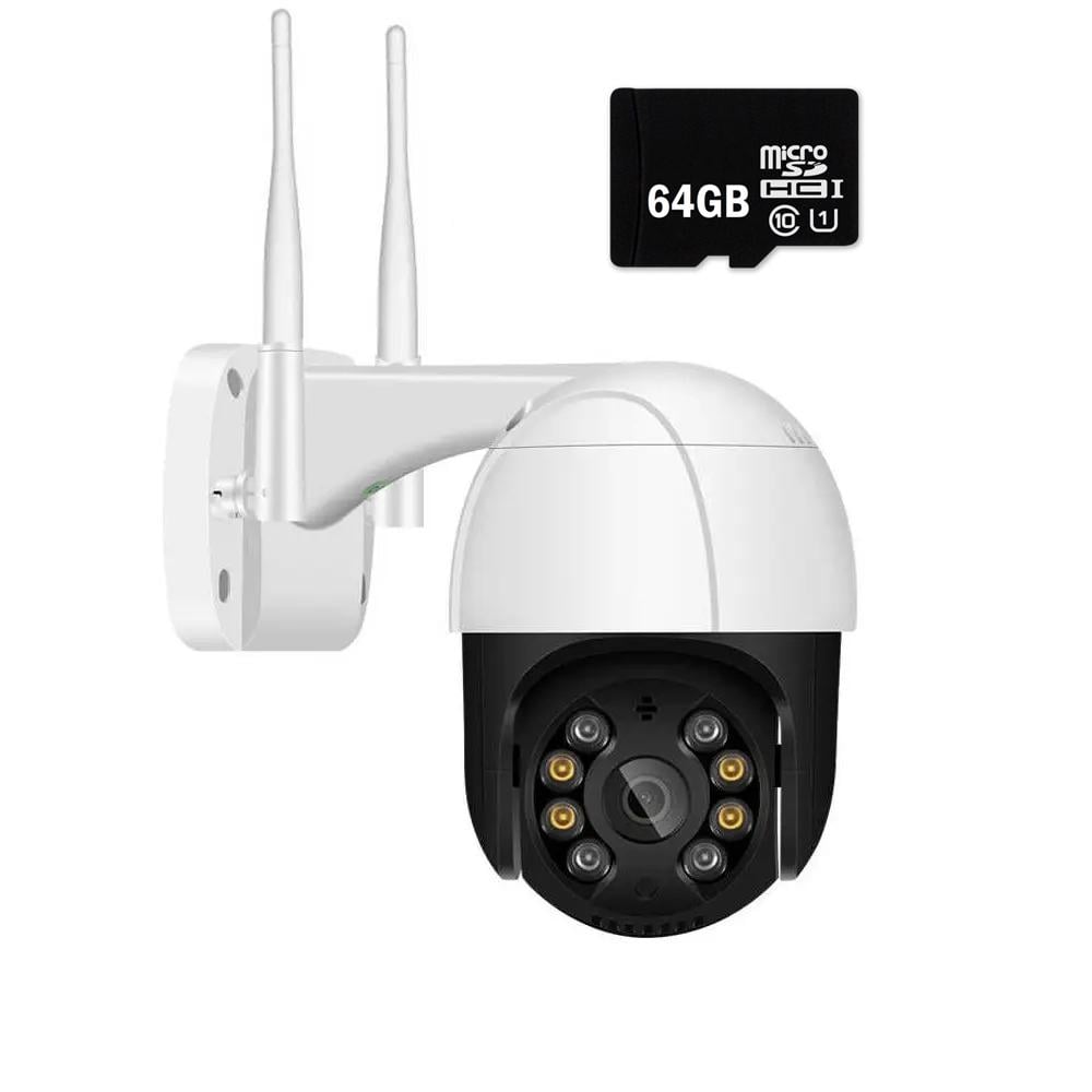 Камера видеонаблюдения уличная Wi-Fi S08A-PTZ 4Mп APP iCSee 64Гб (35048431)