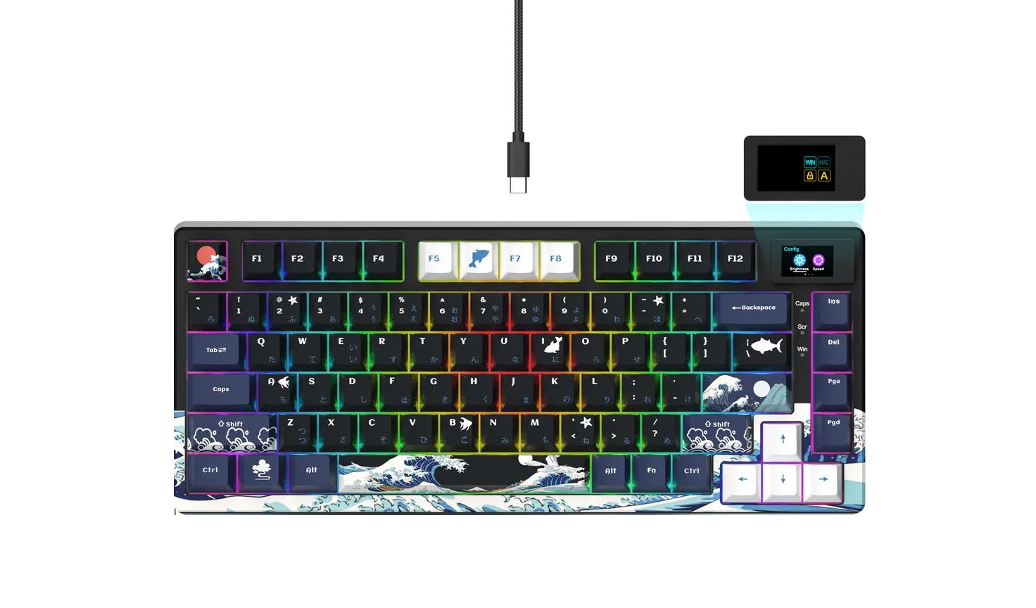 Клавіатура механічна Womier S-K80 з Outemu лінійними перемикачами Black (2566790235)