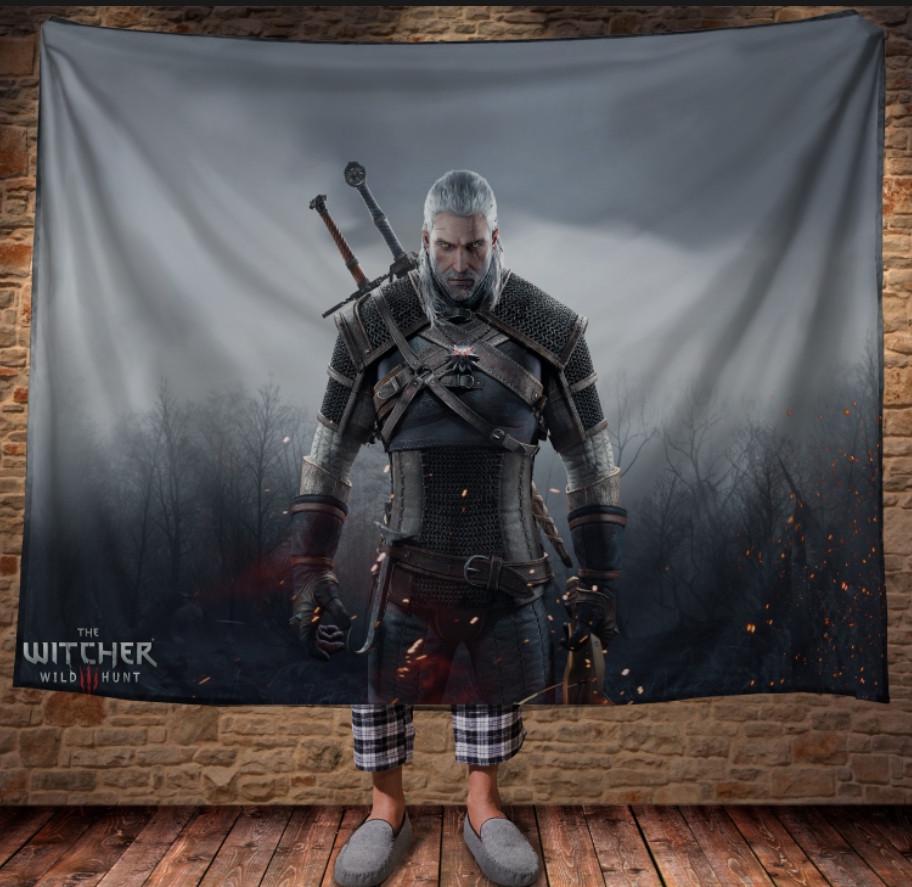 Плед с 3D принтом Witcher Game 150х200 см (epi_0210)