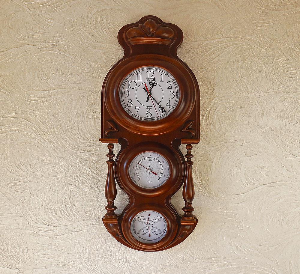 Настенные часы Абсолют барометр, влагомер, термометр Гранд Презент 14/700 х 290 х 130