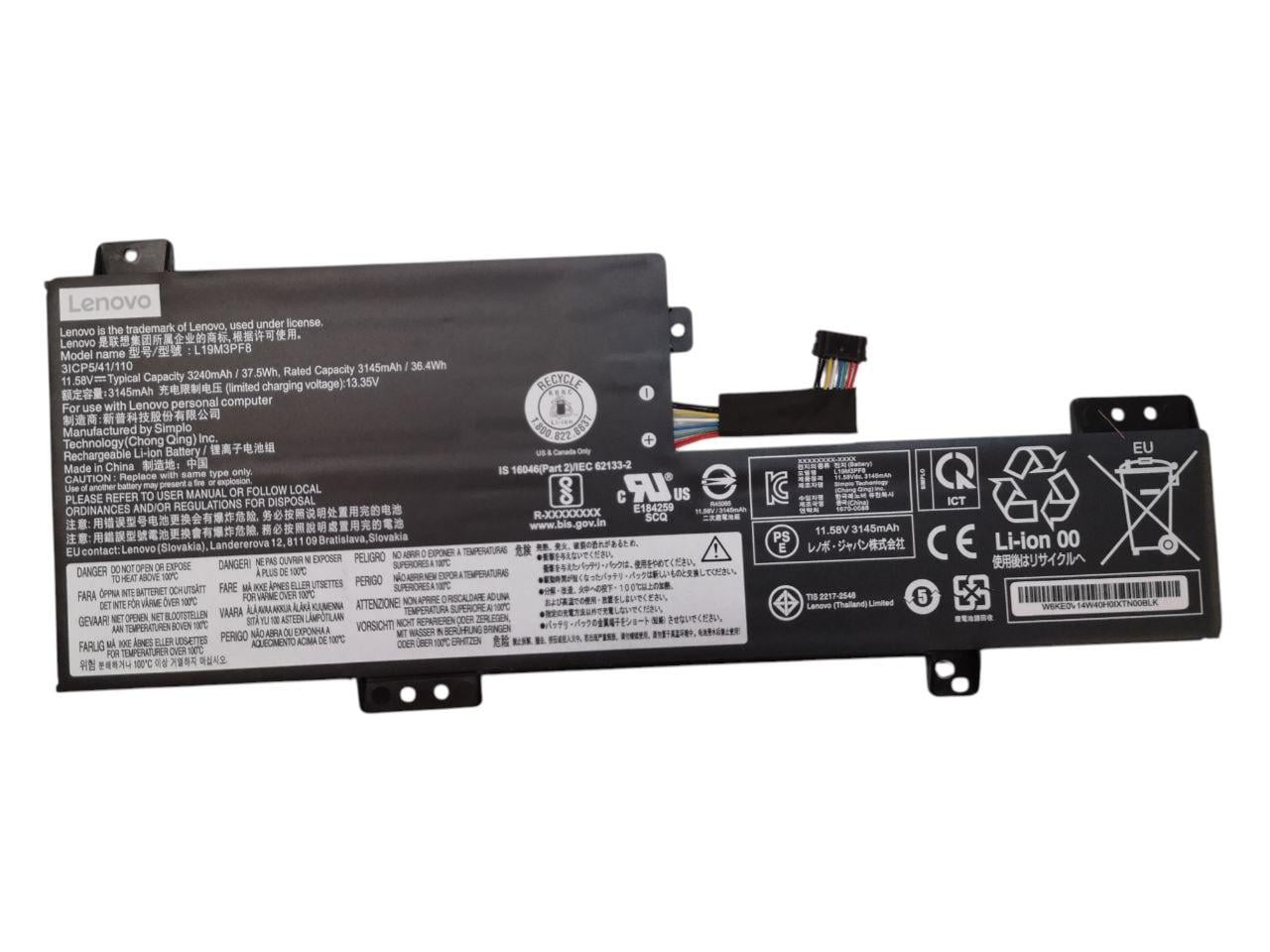 Аккумулятор для Lenovo Ideapad Flex 3 3-11IGL/3-11IGL05/C350-11/L19M3PF8/L19C3PF8 3240 mАh 37,5Wh (000013554)