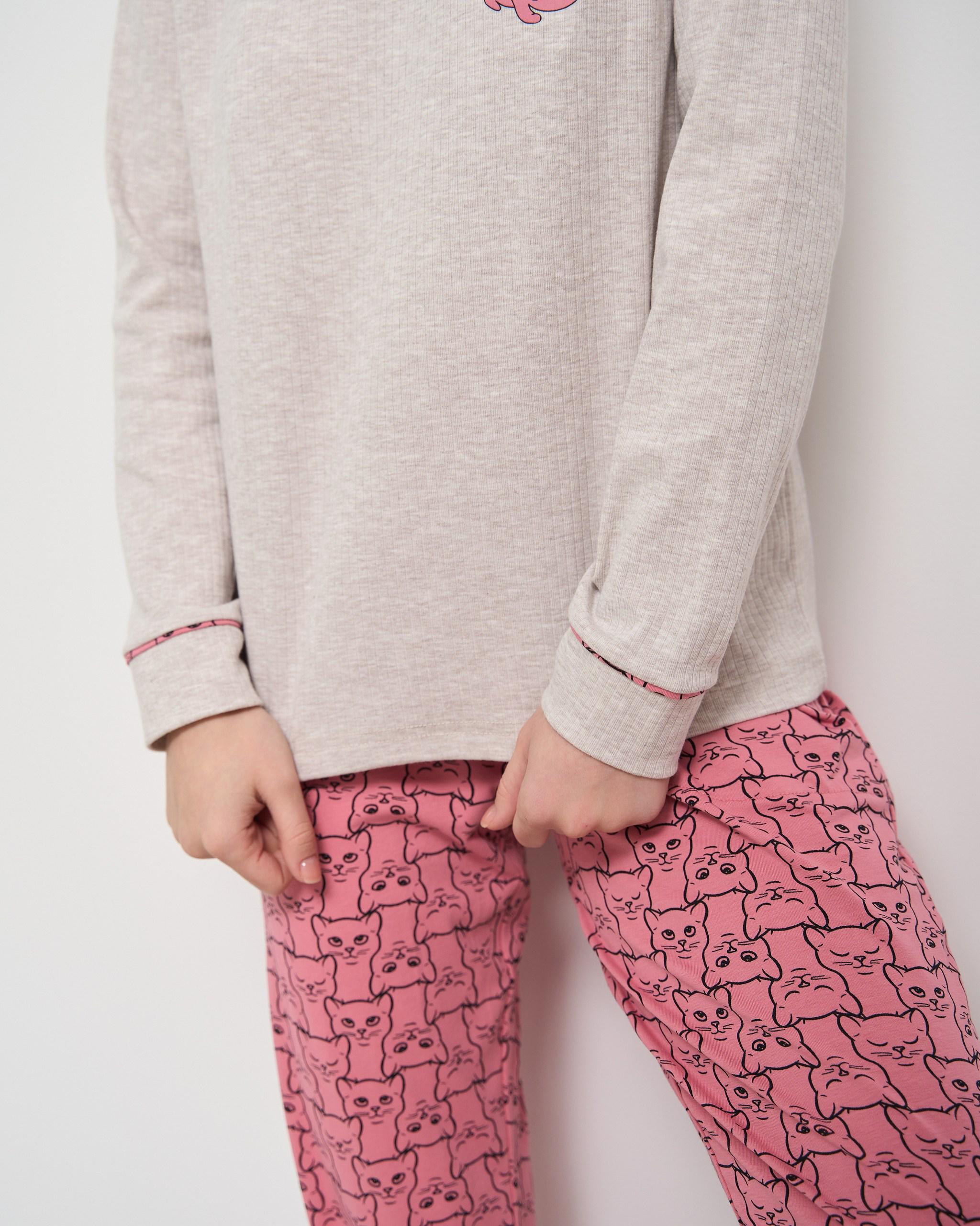 Пижама женская брюки и кофта Котики XL (96726) - фото 4 Пижама женская брюки и кофта Котики XL (96726) - фото 4