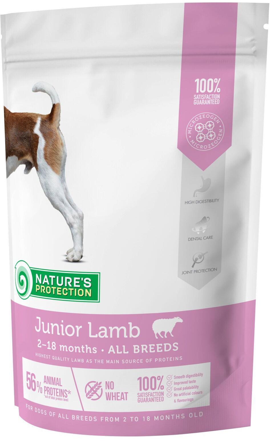 Корм сухой Nature's Protection Junior Lamb All breeds для юниоров 500 г (4771317457455)