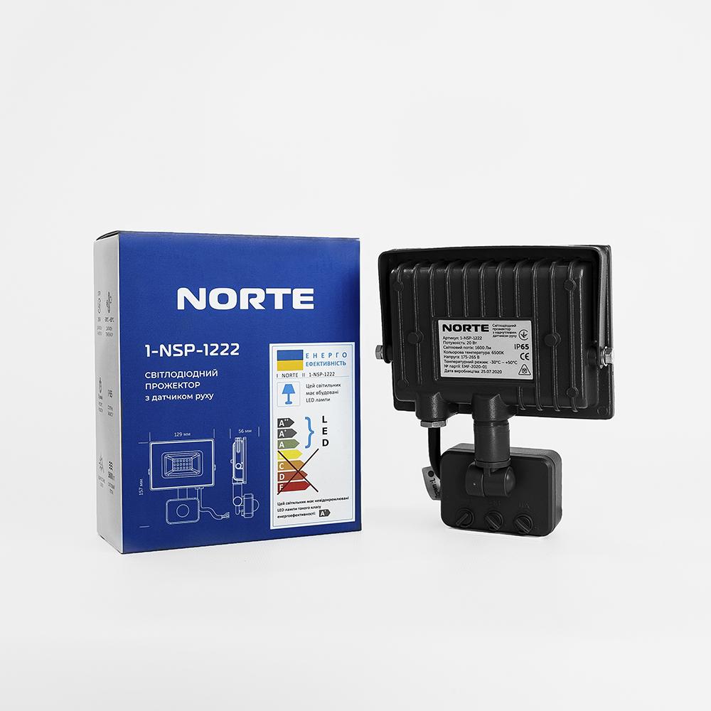 Прожектор Norte Spotlight 1-NSP-1222 20 Вт 6500 К з датчиком движения - фото 2