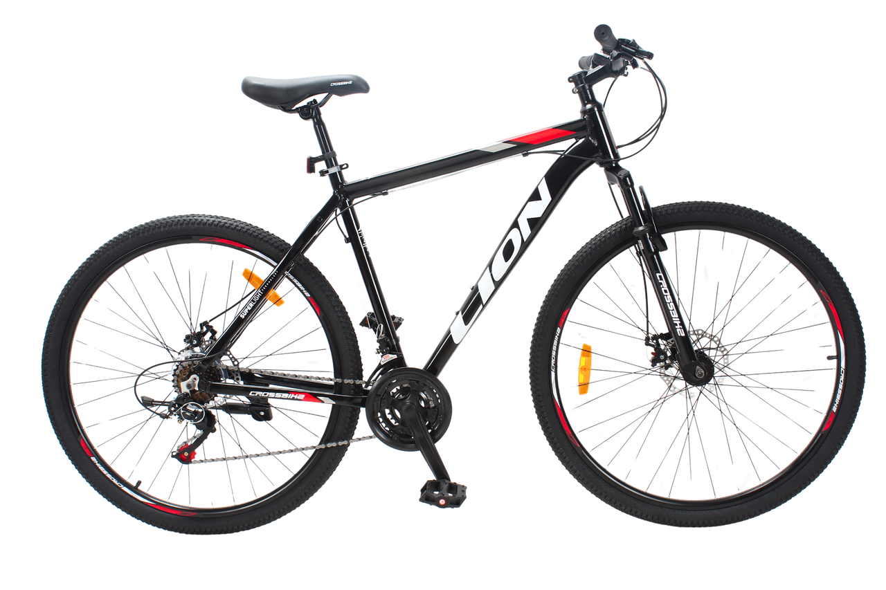 Велосипед CrossBike Lion 29" 21" Чорно-червоний - фото 1