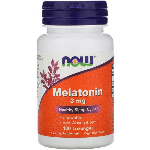 Мелатонін для сну NOW Foods Melatonin 3 мг 180 Lozenges (NOW-03259)