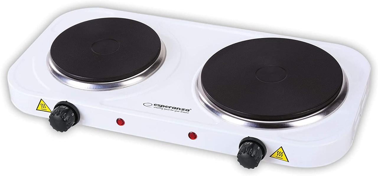 Настольная плита электрическая Esperanza EKH007W 480x235x70 мм 2500 Вт Белый (1725368710)
