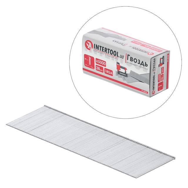 Гвоздь для степлера Intertool PT-8638 PT-1603 PT-1612 38 мм 18GA 1,0х1,25 мм 5000 шт./уп. - фото 3 Гвоздь для степлера Intertool PT-8638 PT-1603 PT-1612 38 мм 18GA 1,0х1,25 мм 5000 шт./уп. - фото 3