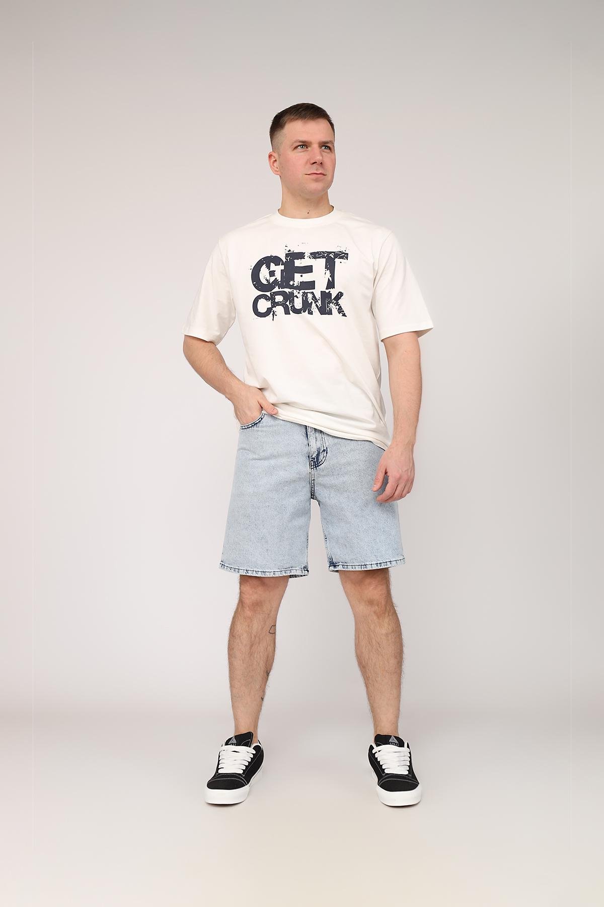 Футболка мужская ЦБ-00269891 с коротким рукавом р. 44 Молочный (SKT001044553)