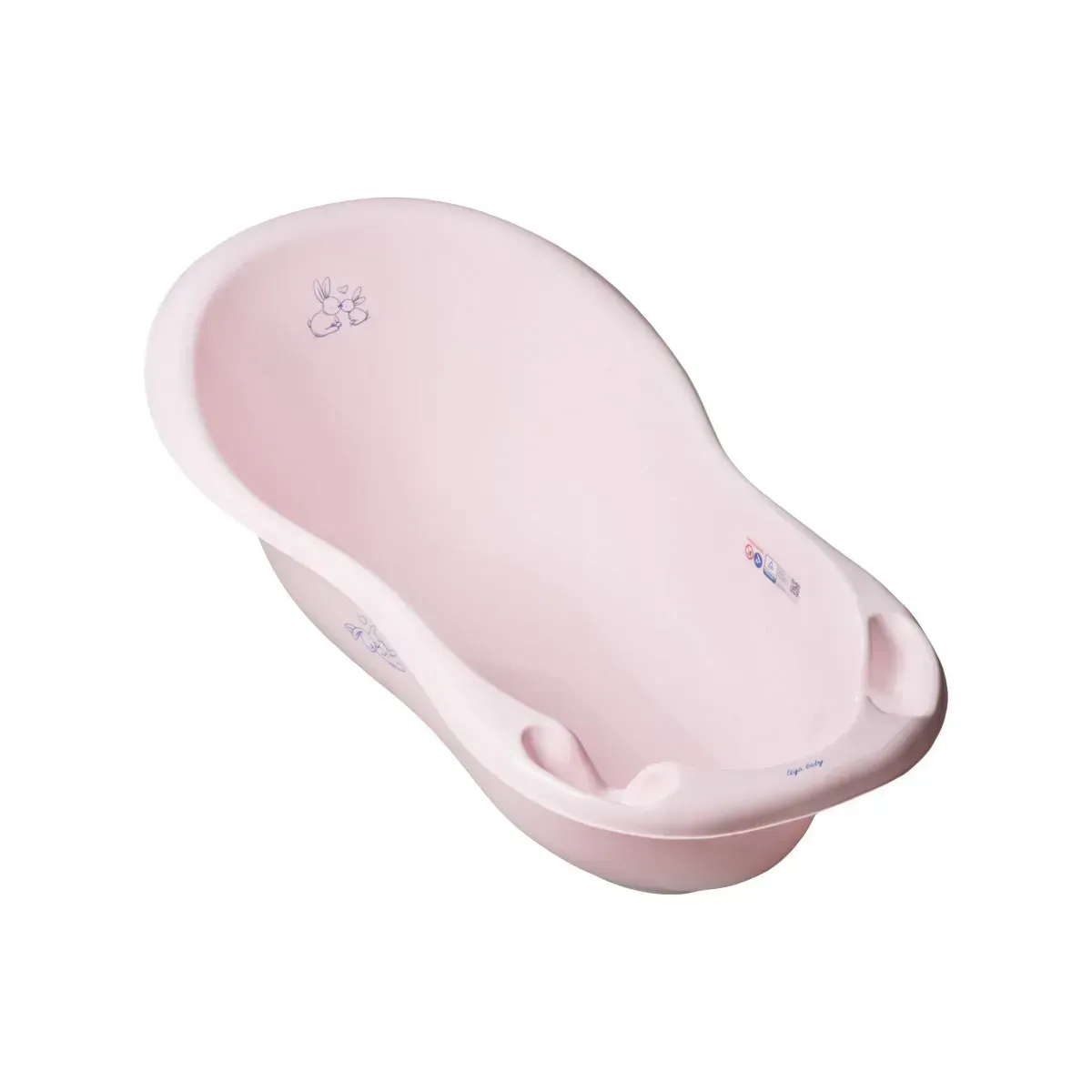 Дитяча ванночка Tega baby Зайчики з пластику 102 см Рожевий (150-98-KR-005-104)