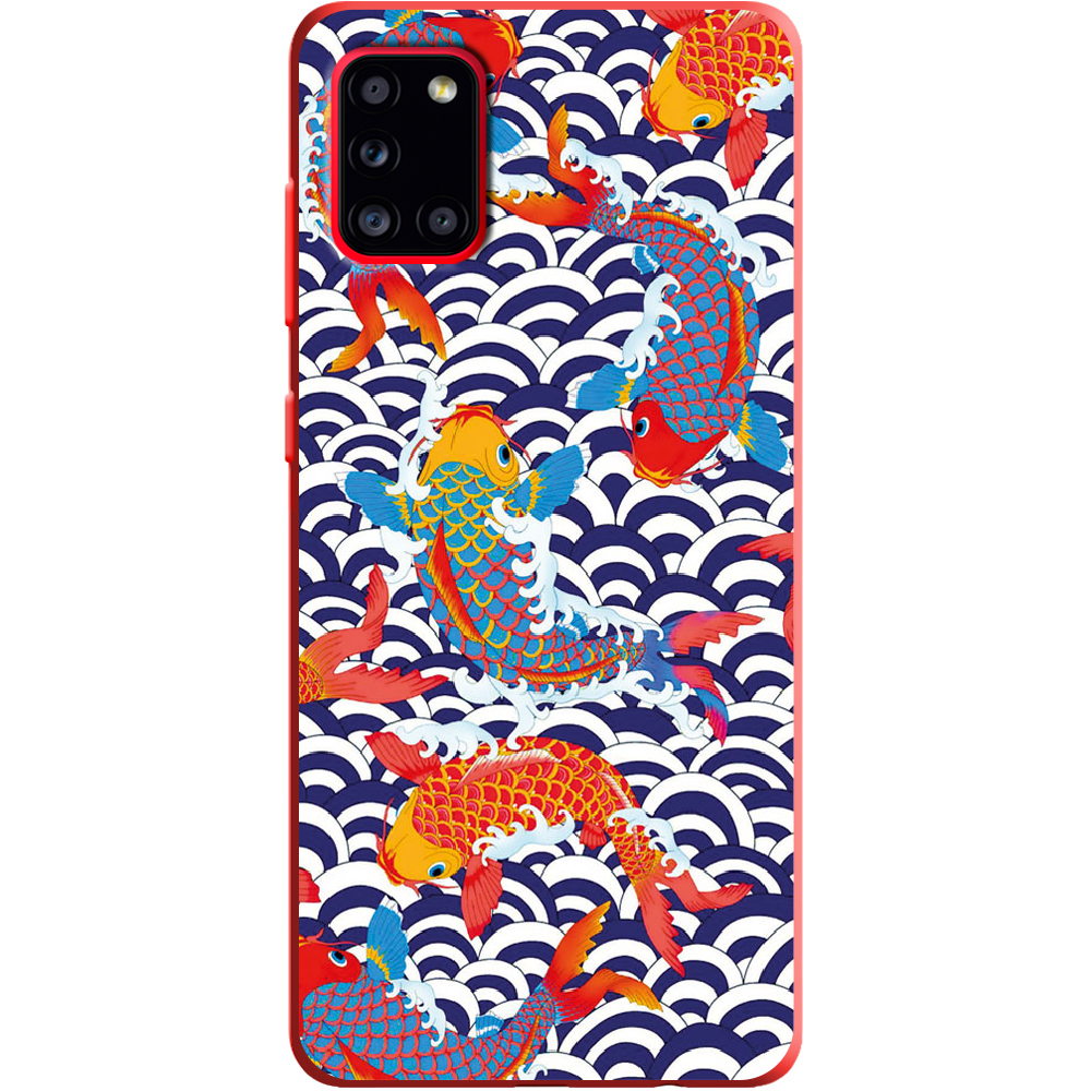 Чехол Boxface Samsung A315 Galaxy A31 Koi Fish Красный силикон (39470-up2477-39892)
