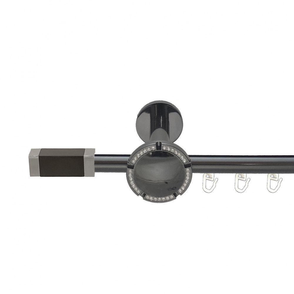 Карниз для штор Orvit Квадро однорядний профільний 19 мм 300 см Оніксовий (00-00015000)