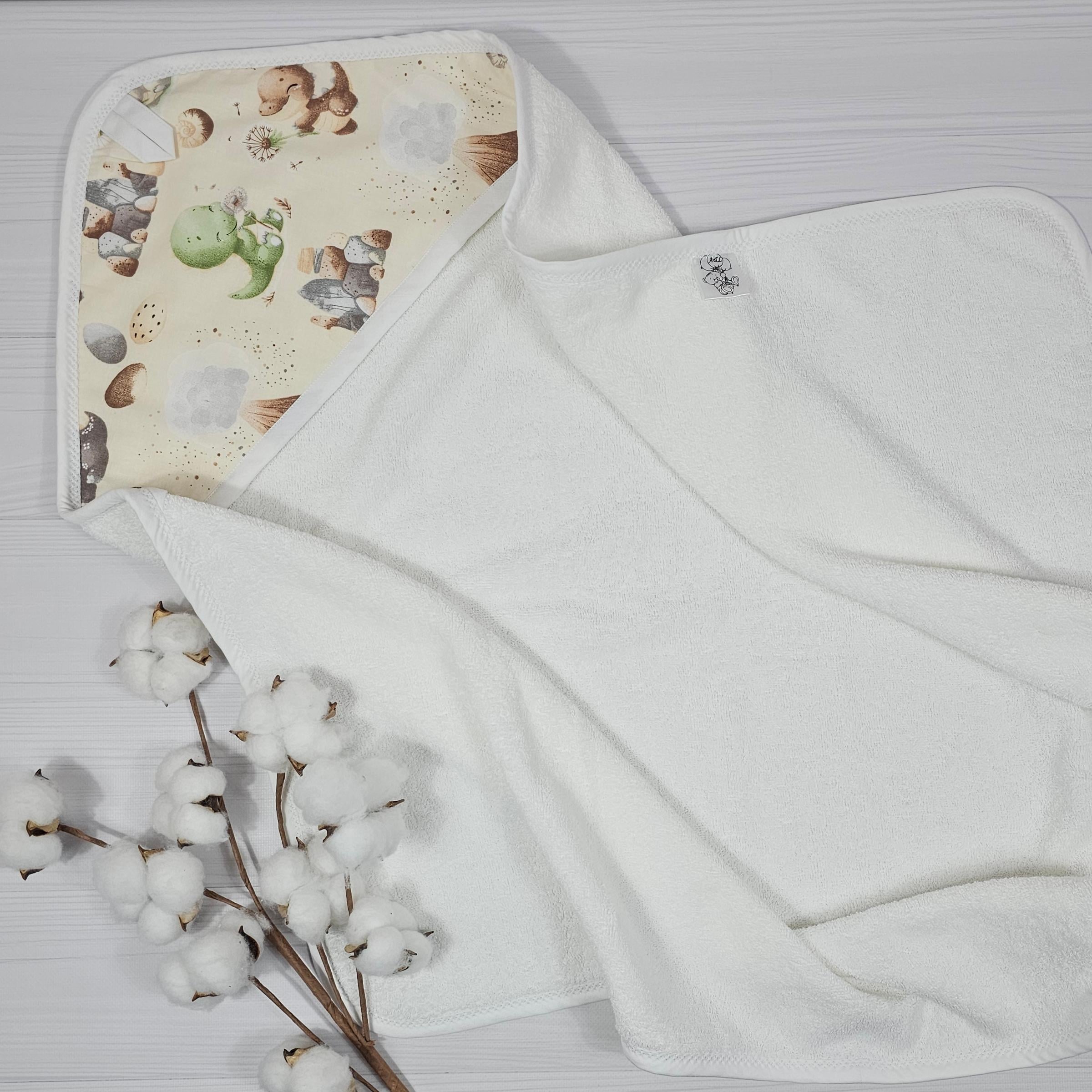 Полотенце-уголок детское a.l.babybox Малыш Дино 80х80 см (36910290)