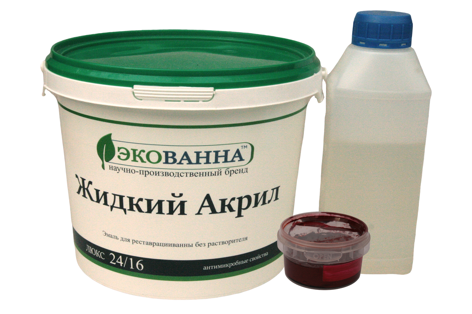 Акрил жидкий наливной ЕкоВанна для реставрации ванн 1,2 м Красный (23915741)