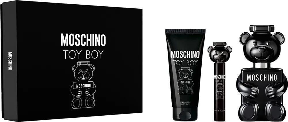 Подарочный набор для мужчин Moschino Toy Boy Парфюмированная вода 100 мл/Парфюмированная вода 10 мл и гель для душа 100 мл (371213) Подарочный набор для мужчин Moschino Toy Boy Парфюмированная вода 100 мл/Парфюмированная вода 10 мл и гель для душа 100 мл (371213)