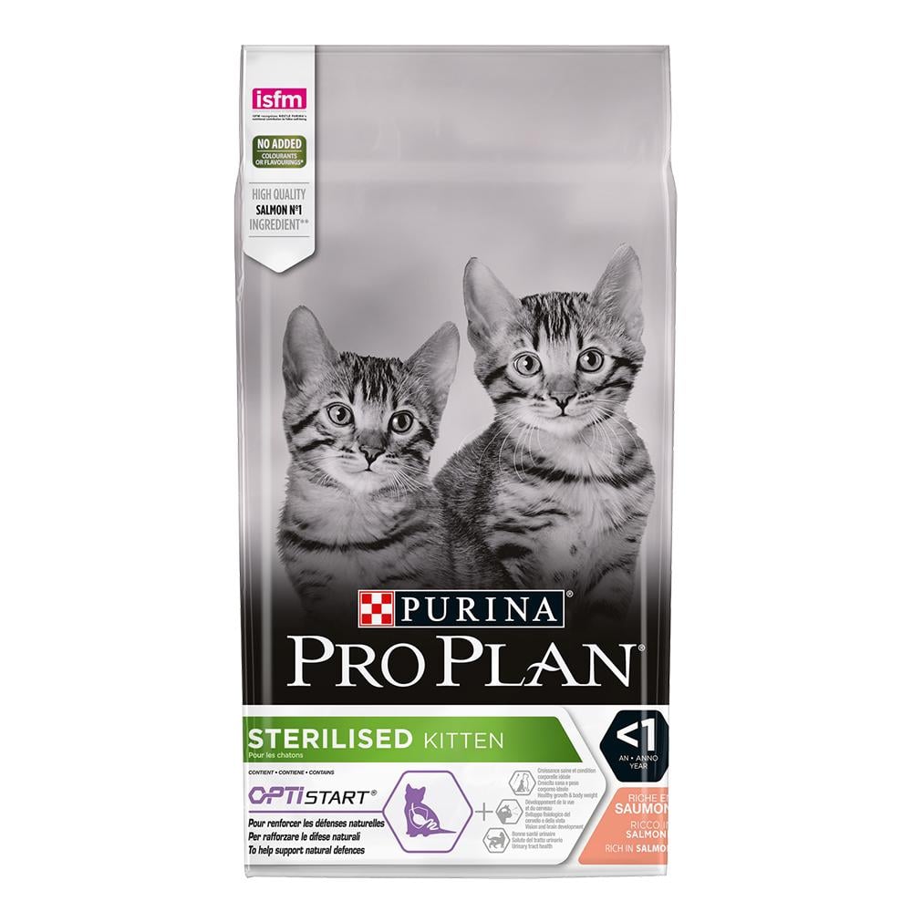 Сухой корм для котов Purina Pro Plan Sterilised Kitten Salmon - 10 кг