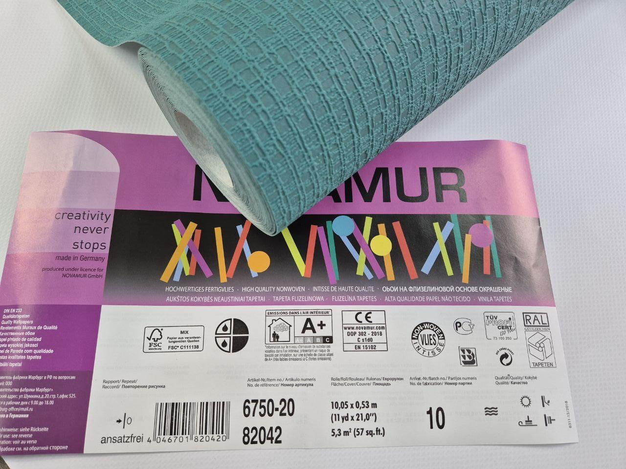 Шпалери вінілові Marburg 10х0,53 м Бірюзовий (82042) - фото 6 Шпалери вінілові Marburg 10х0,53 м Бірюзовий (82042) - фото 6