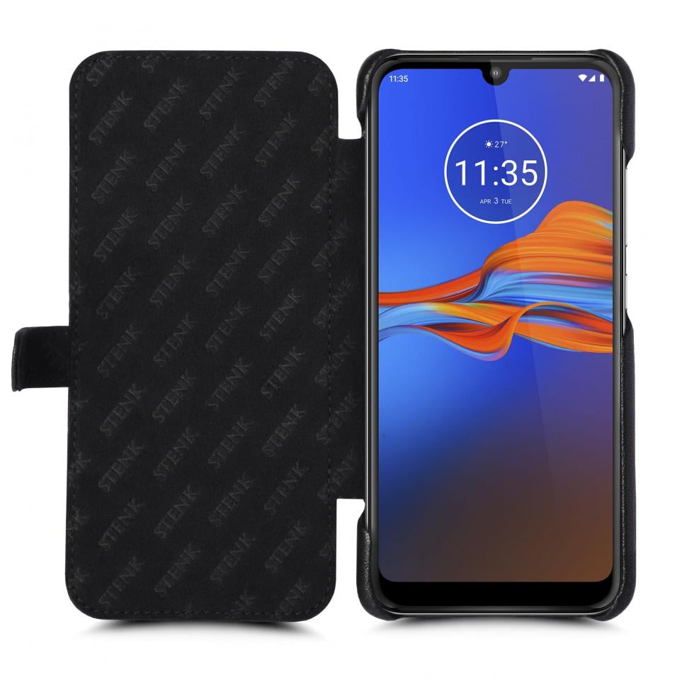 Чехол книжка Stenk Premium для Motorola Moto E6 Plus Черный (65824)