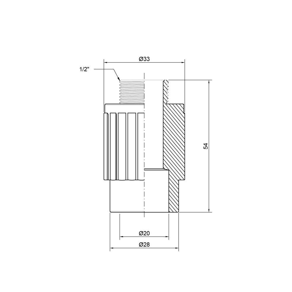 Муфта для поліпропіленових труб Thermo Allince зовнішня 20х1/2" (075178#) - фото 2