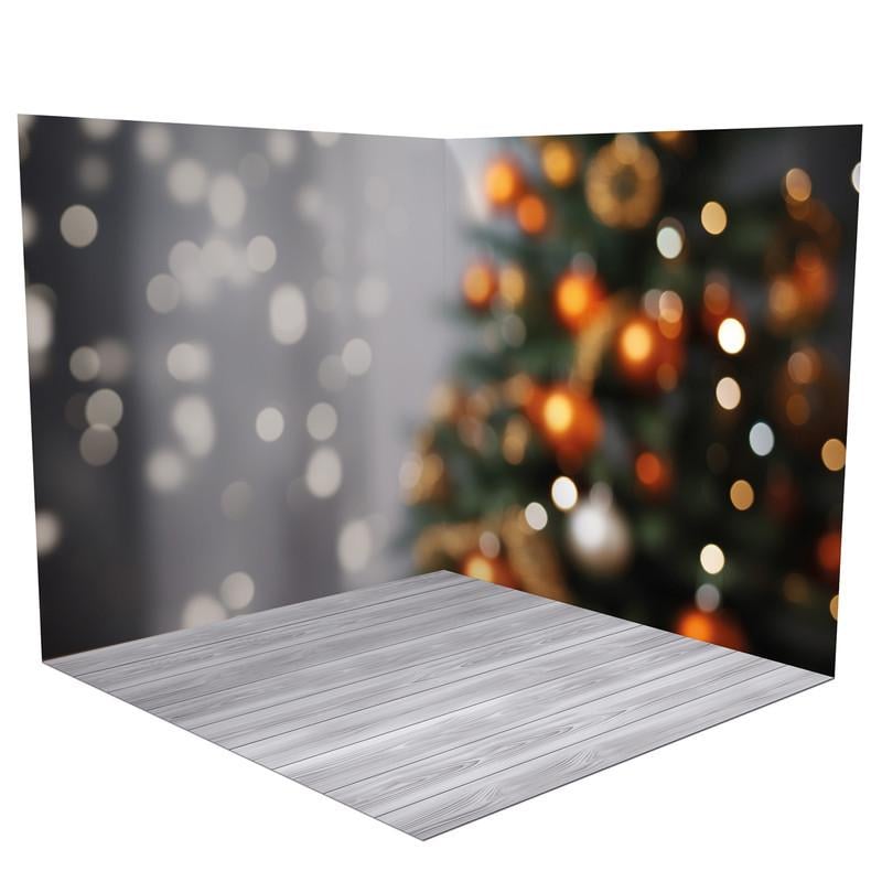 Фотофон новогодний угловой виниловый Frontlit 120x120 см 450 г/м2 №58563
