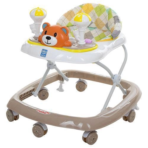 Ходунки дитячі Bambi M3656-S-2 із силіконовими колесами Бежевий (M3656-S-2/25,5)