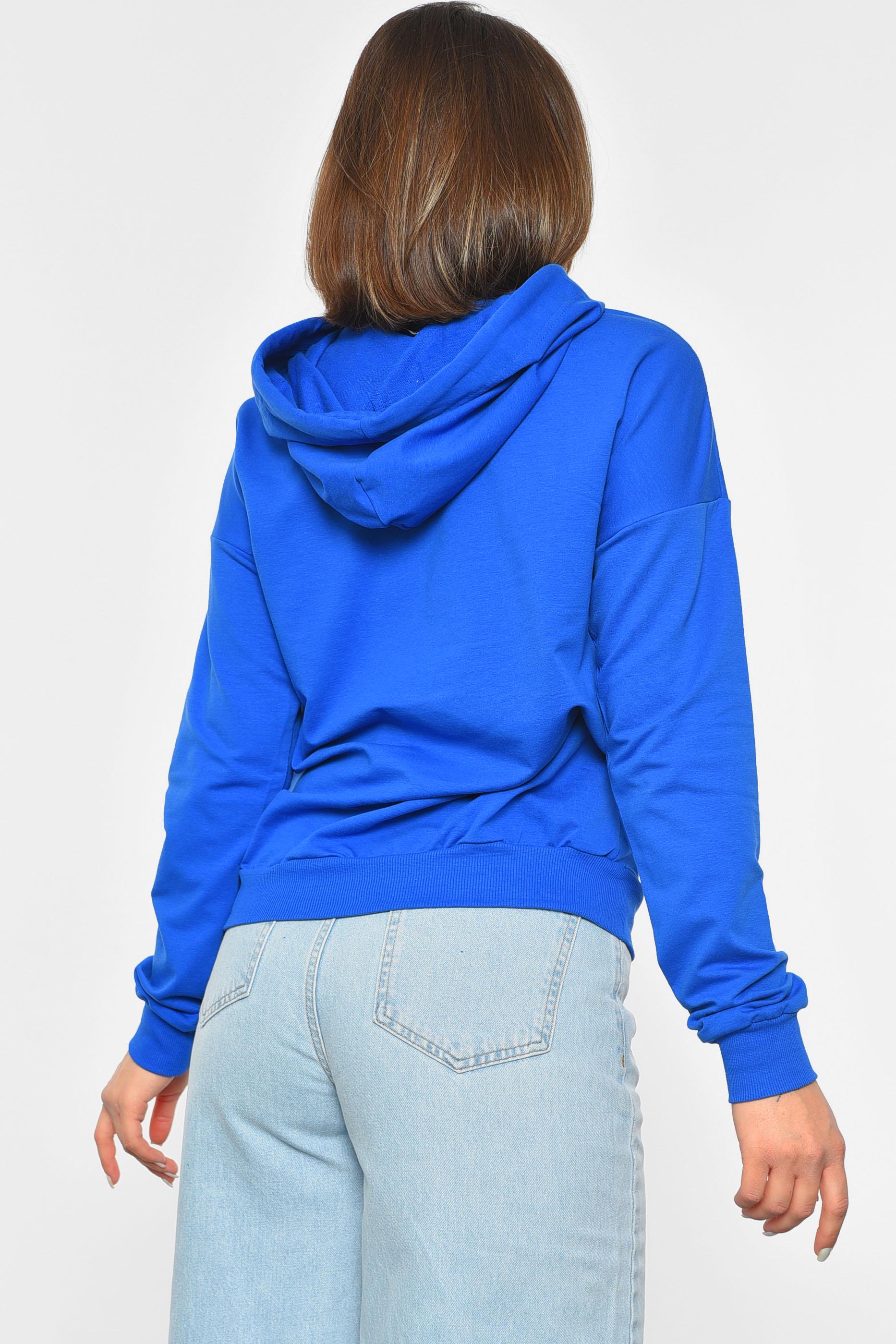 Худі жіноче 2XL Синій (189690) - фото 3 Худі жіноче 2XL Синій (189690) - фото 3