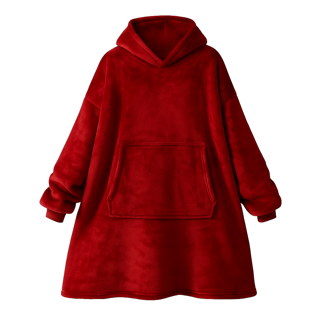 Плед-худі двосторонній з капюшоном Червоний (29433495)