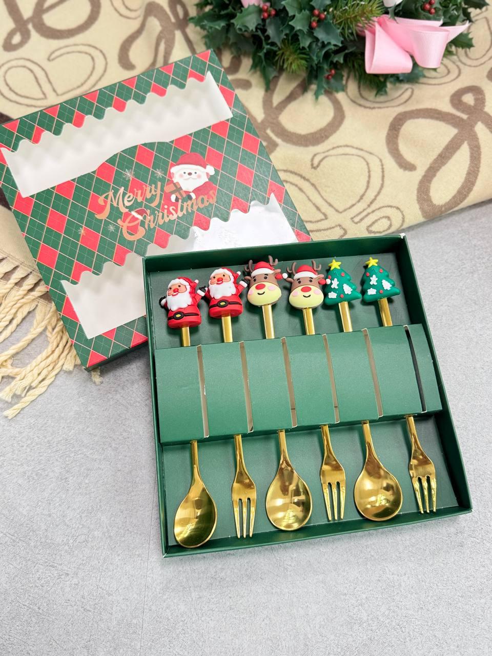 Подарочный набор ложек и вилок Праздничное чудо новогоднее (102-1482)