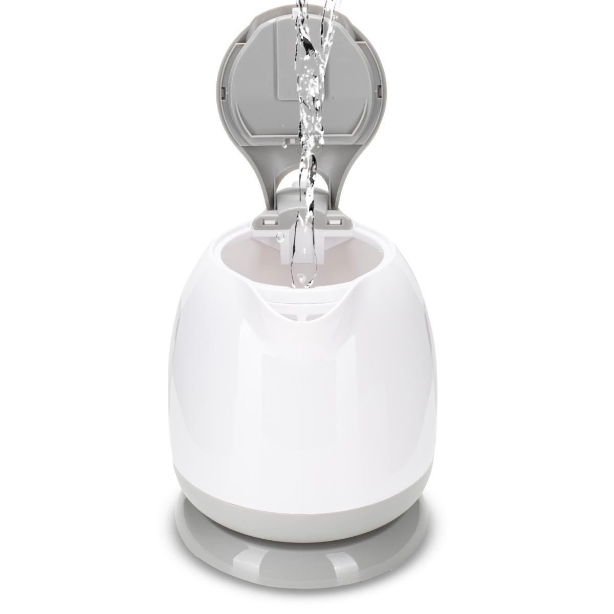 Электрочайник на подставке Kamille KM-1719В пластиковый с индикатором уровня воды 1100 W 1 л Бело-серый (124-84-1719В) - фото 4 Электрочайник на подставке Kamille KM-1719В пластиковый с индикатором уровня воды 1100 W 1 л Бело-серый (124-84-1719В) - фото 4