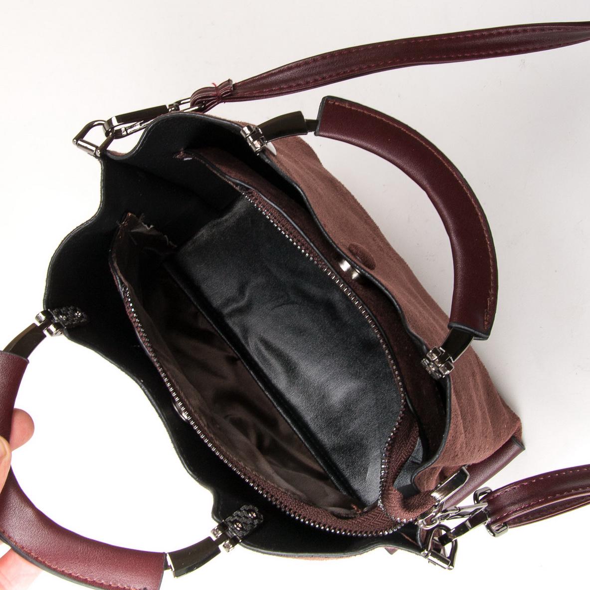 Женская сумка из замша Fashion 3807 Кофейный - фото 4