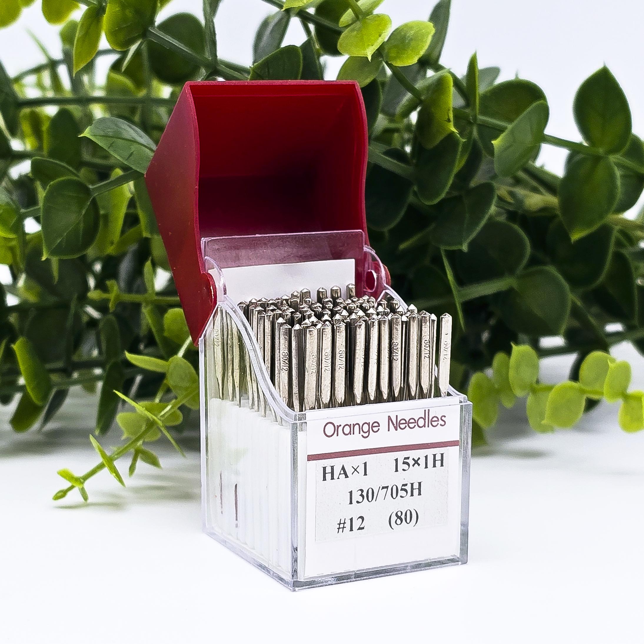 Иглы Orange Needles для бытовых швейных машин HAx1 15x1H 130/705H #12/80 в упаковке 100 шт.