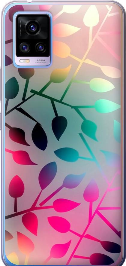 Чехол на Vivo V20 Листья (2235t-2127-42517) Чехол на Vivo V20 Листья (2235t-2127-42517)