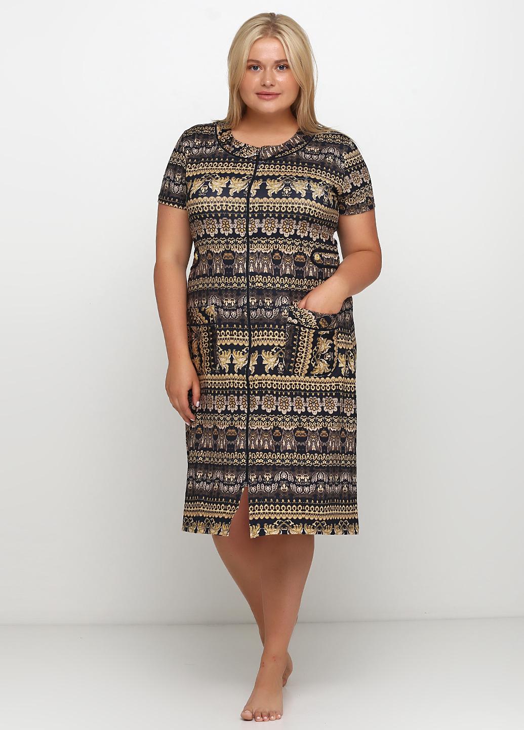 Халат женский Romeo Life 6XL Разноцветный/Желтый (7108) Халат женский Romeo Life 6XL Разноцветный/Желтый (7108)