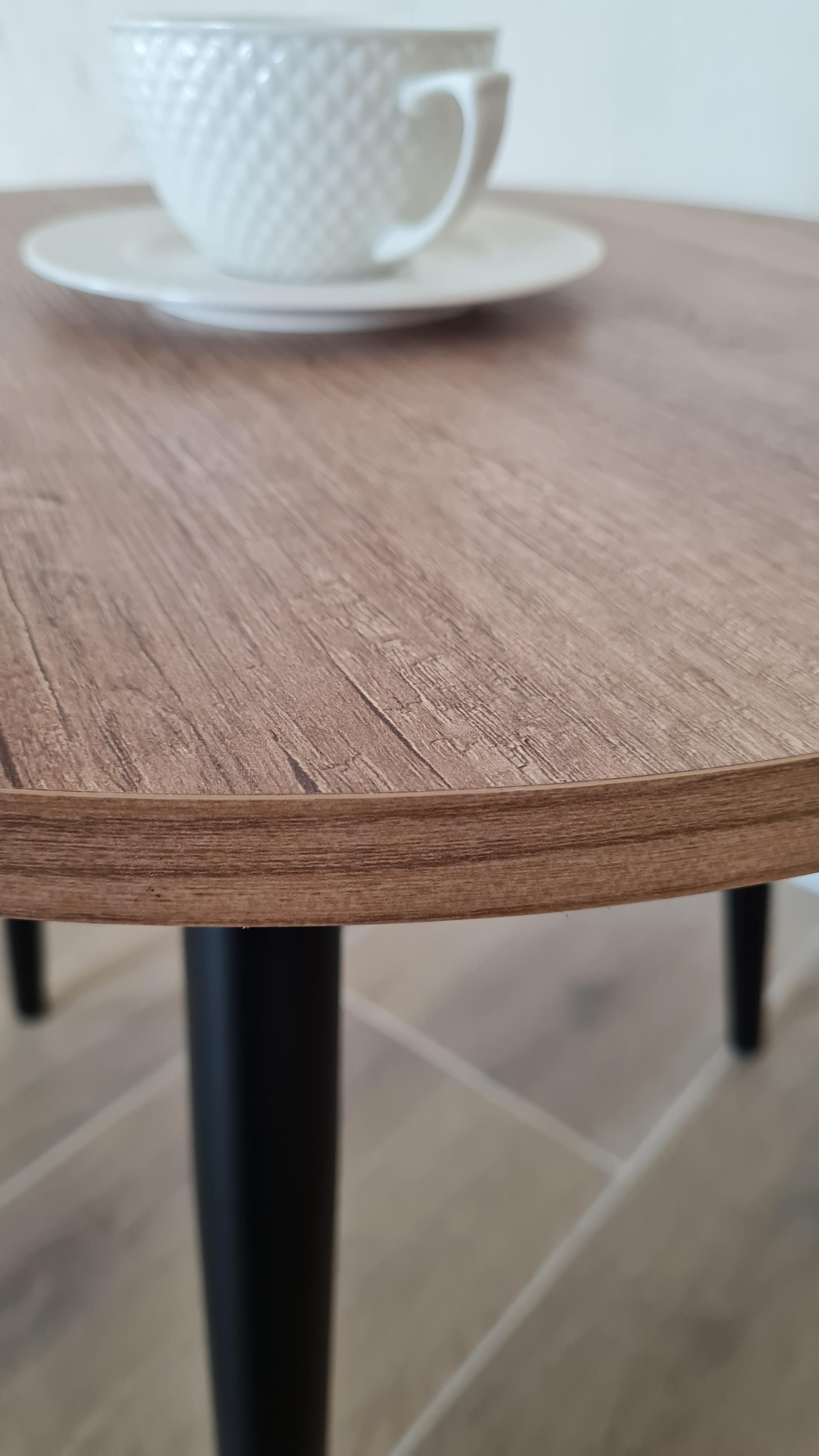 Журнальний столик Olar Round 600х430 мм Дуб Натуральний (51113) - фото 7