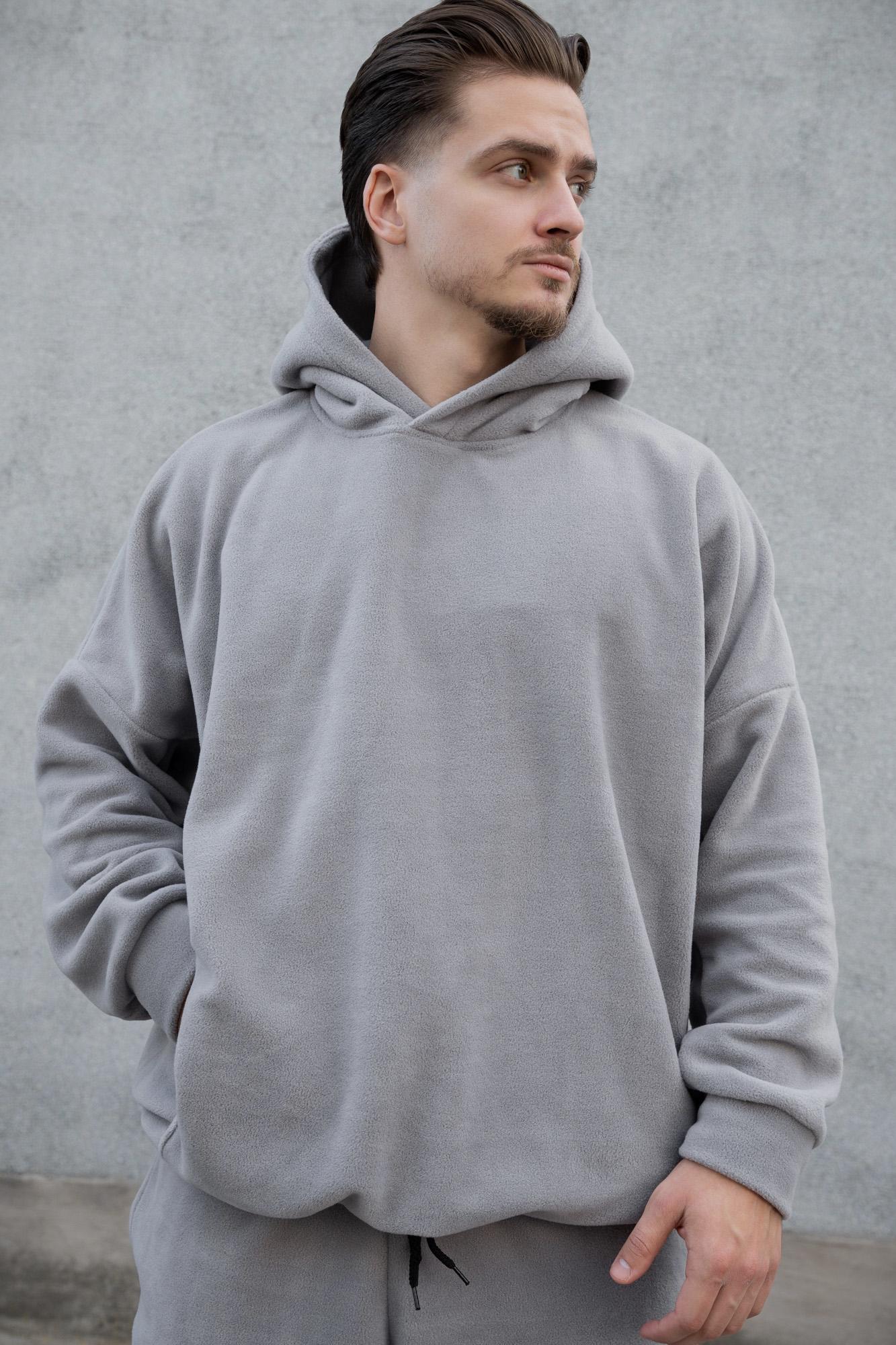 Худи Оверсайз с капюшоном Without Brand Soprano Gray (8055982) - фото 2 Худи Оверсайз с капюшоном Without Brand Soprano Gray (8055982) - фото 2