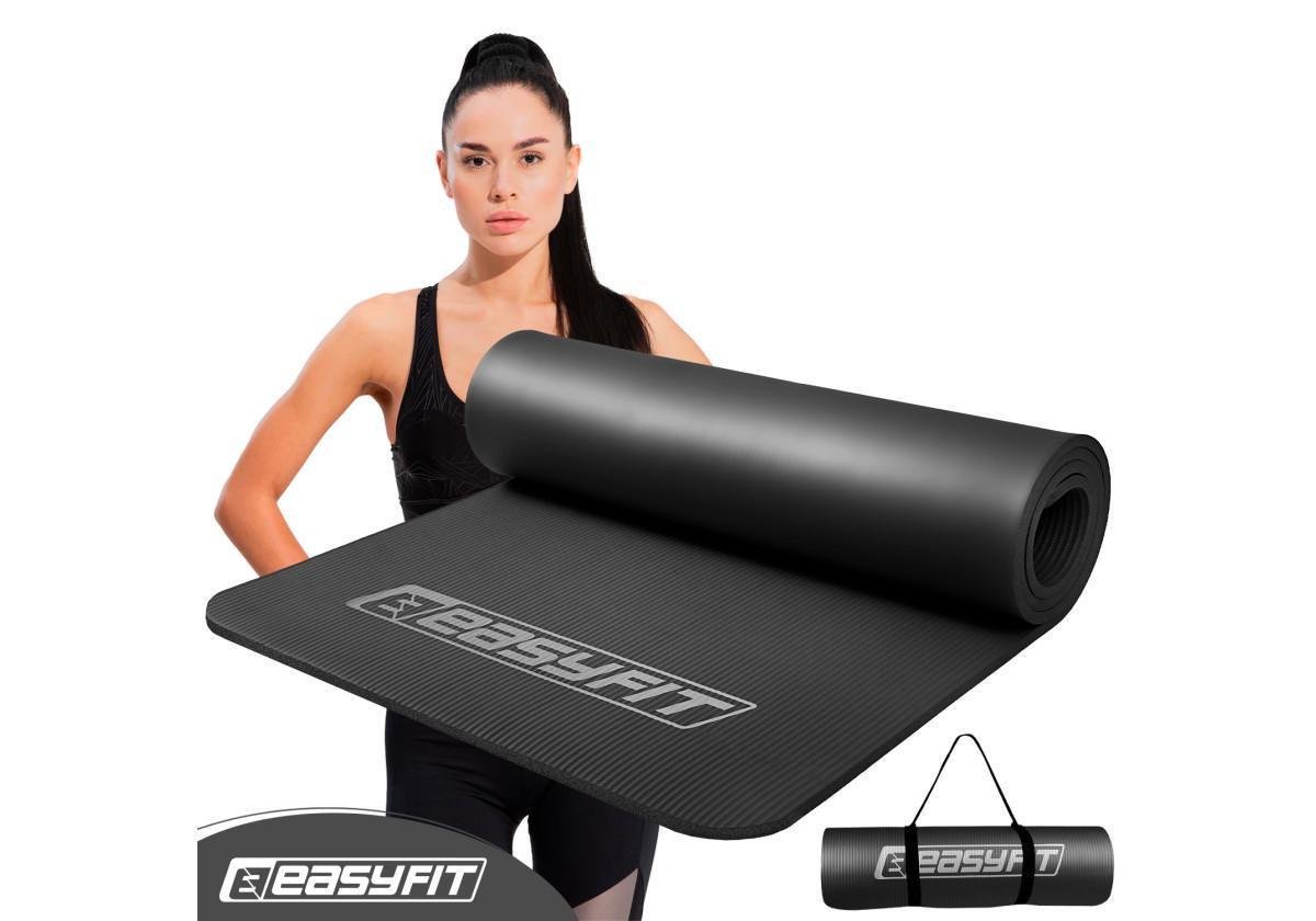Килимок для фітнесу та йоги EasyFit NBR 10 мм Чорний (EF-1919-BK) - фото 9
