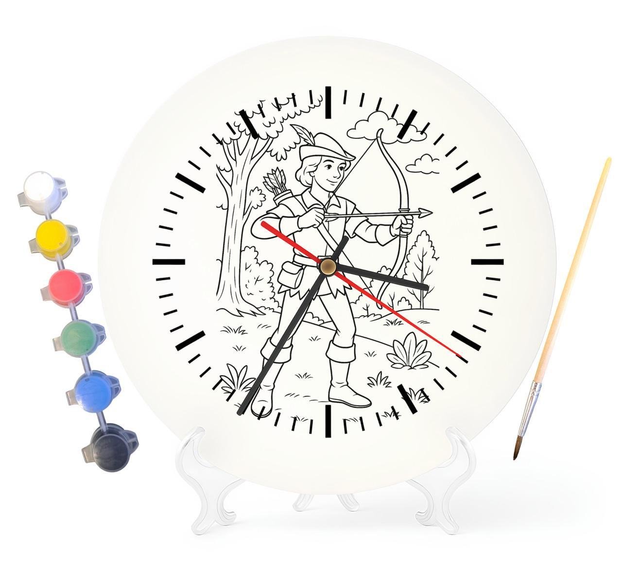 Детский набор для творчества часы-раскраска по мотивам Робин Гуд король разбойников Александр Дюма 30 см (Г0040)